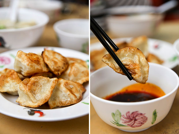 如果不想全部的食物都是汤底,可以选择煎饺,配上老板娘的特制辣椒酱一样好吃。-Choo Choy May摄-