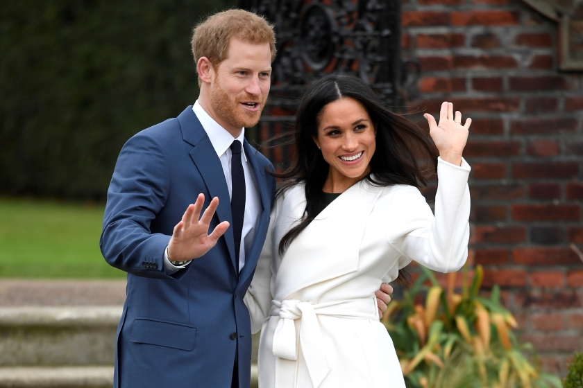 Britainu00e2u20acu2122s Prince Harry poses with Meghan Markle in the Sunken Garden of Kensington Palace, London November 28, 2017. u00e2u20acu201d Reuters pic