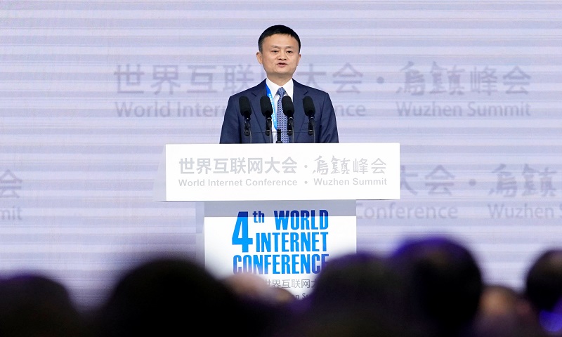 Alibaba Group Executive Chairman Jack Ma attends the opening ceremony of the fourth World Internet Conference in Wuzhen, Zhejiang province, China, December 3, 2017. REUTERS/Aly Song