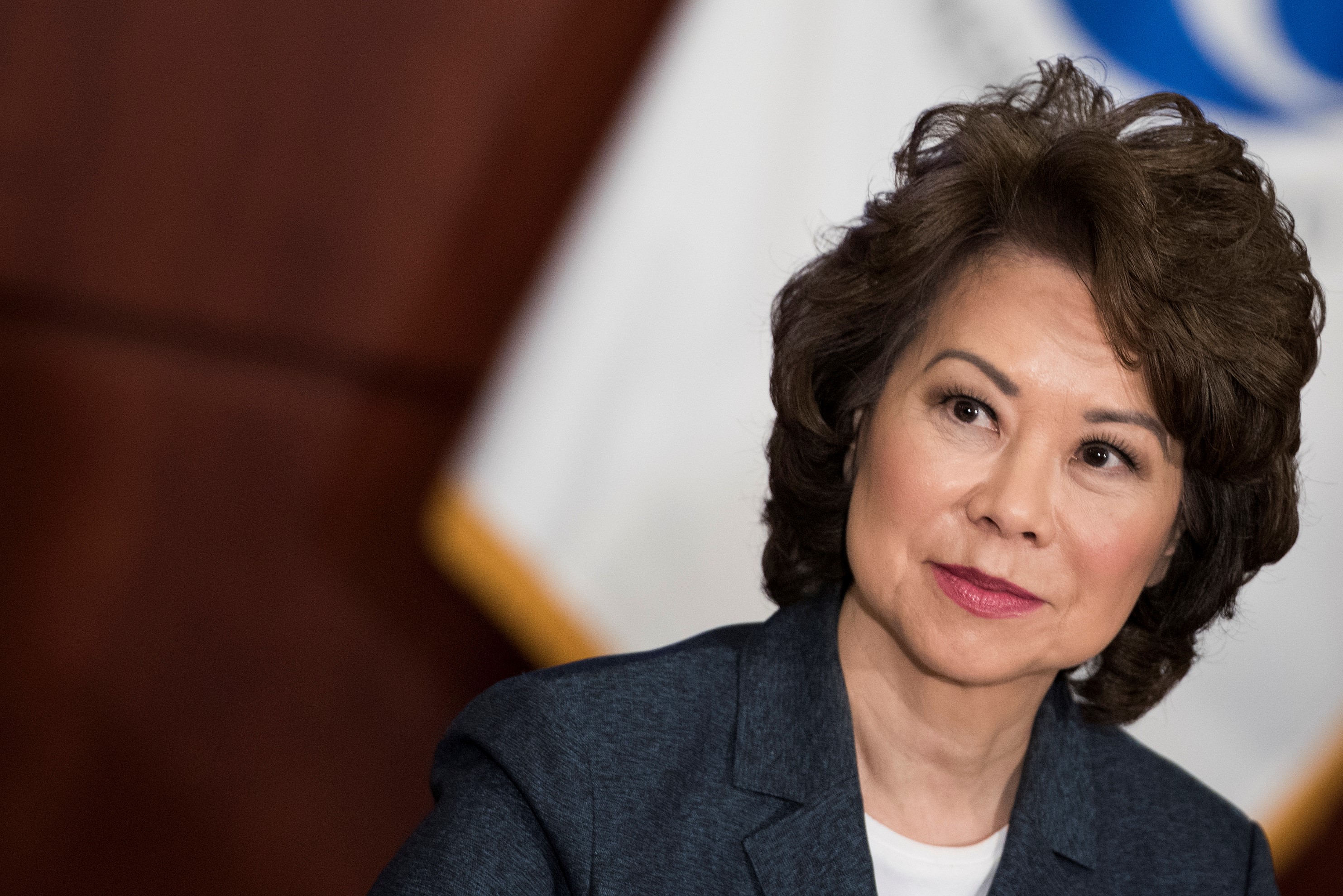 This file photo taken on June 9, 2017 shows US Secretary of Transportation Elaine Chao as she listens during in a roundtable discussion at the US Department of Transportation in Washington. u00e2u20acu201d AFP pic 