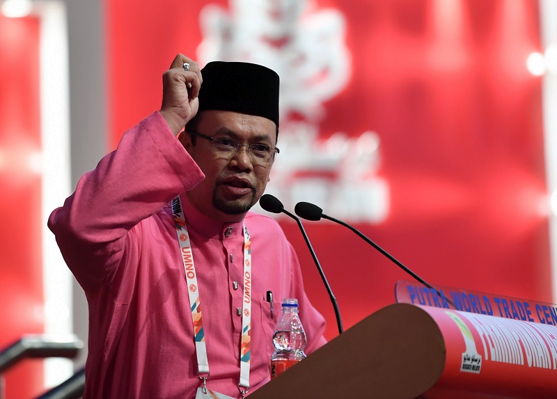 Federal Territories Umno representative Datuk Rizalman Mokhtar speaks during the 71st Umno General Assembly in Kuala Lumpur December 8, 2017. u00c2u00acu00e2u20acu201d Bernama pic