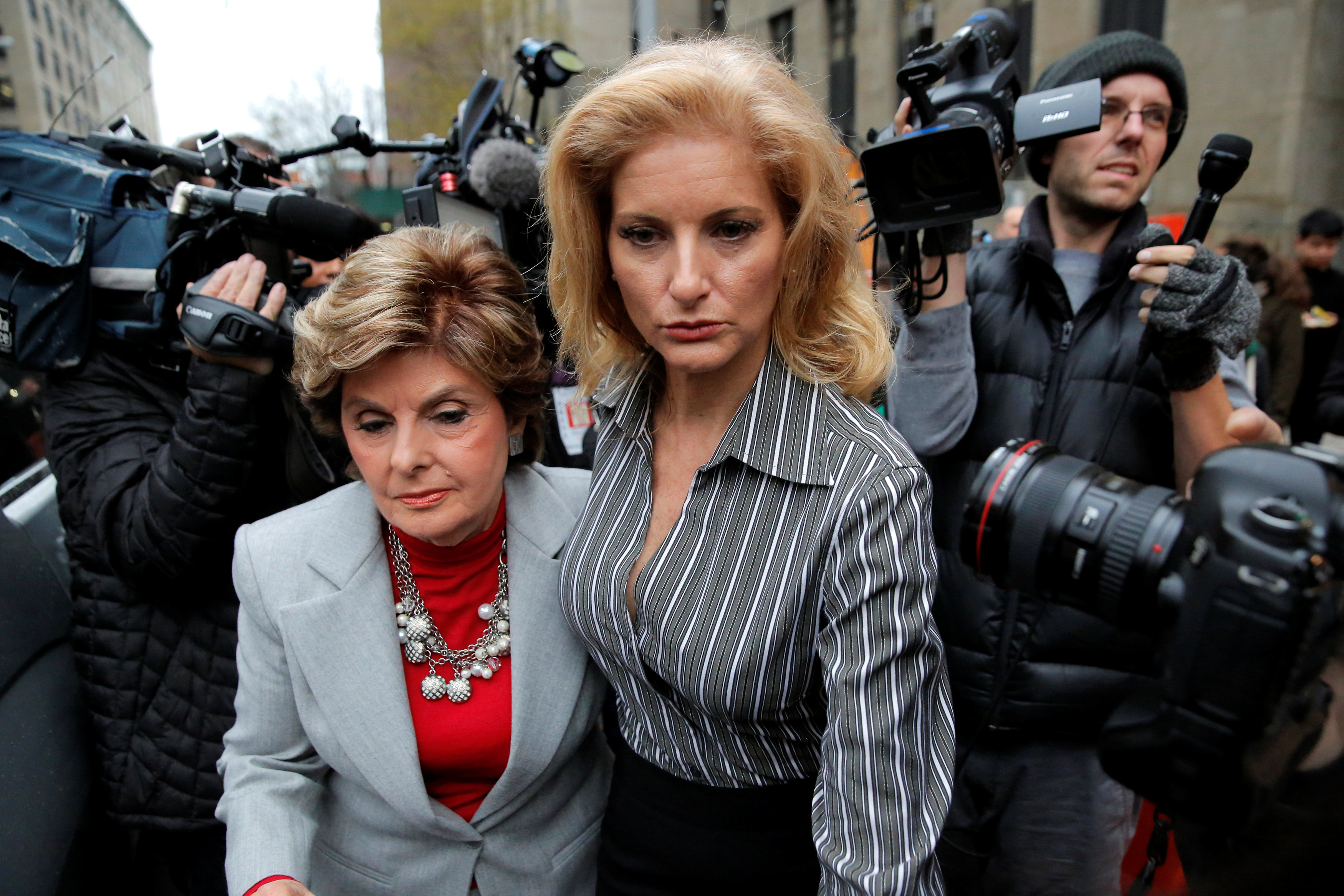 Summer Zervos (right), a former contestant on u00e2u20acu02dcThe Apprenticeu00e2u20acu2122, arrives at New York State Supreme Court with attorney Gloria Allred in Manhattan, December 5, 2017. u00e2u20acu201d Reuters pic