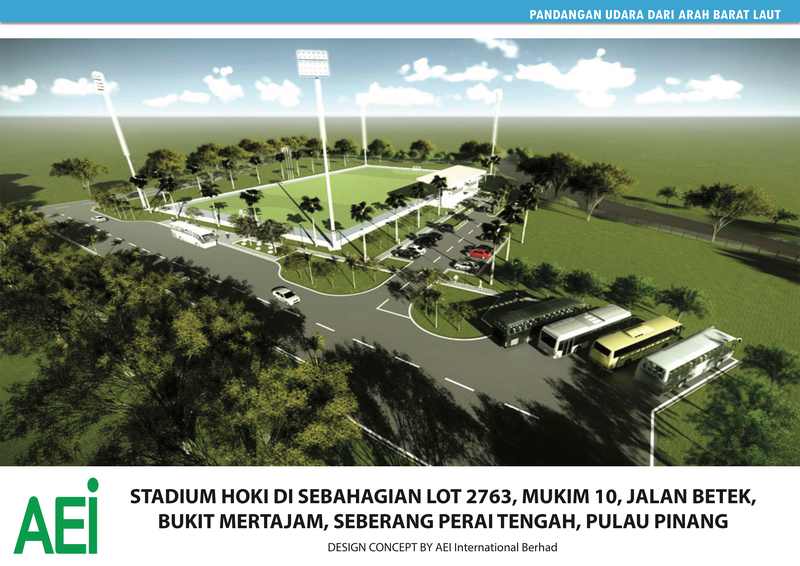 Artistu00e2u20acu2122s impression of the new Penang hockey stadium. u00e2u20acu201d Picture courtesy of AEI International
