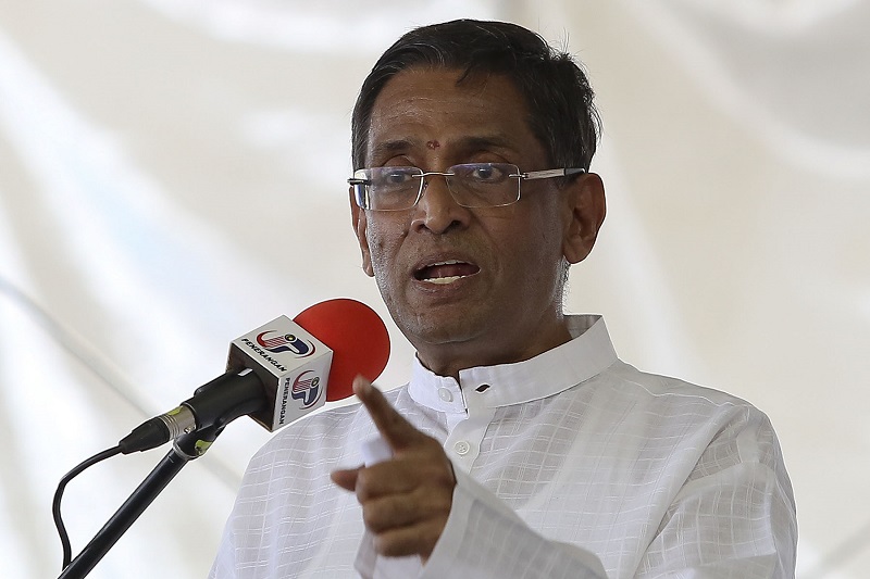 MIC President Datuk Seri Dr S. Subramaniam delivers his speech during the Thaipusam celebration at the Sri Subramaniar Swamy Temple in Kuala Selangor January 31, 2018. u00e2u20acu201d Picture by Yusof Mat Isa
