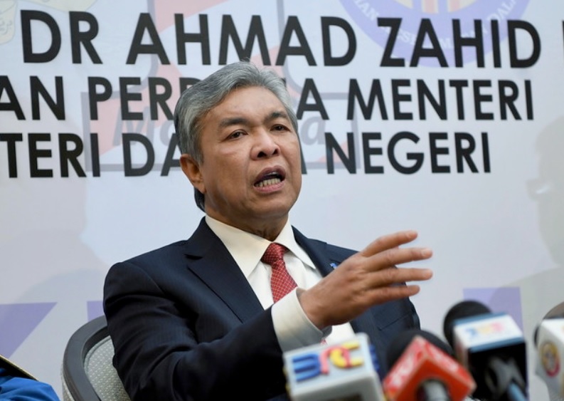 Deputy Prime Minister Datuk Seri Ahmad Zahid Hamidi speaks during a press conference in Putrajaya January 6, 2018. u00e2u20acu201d Bernama pic