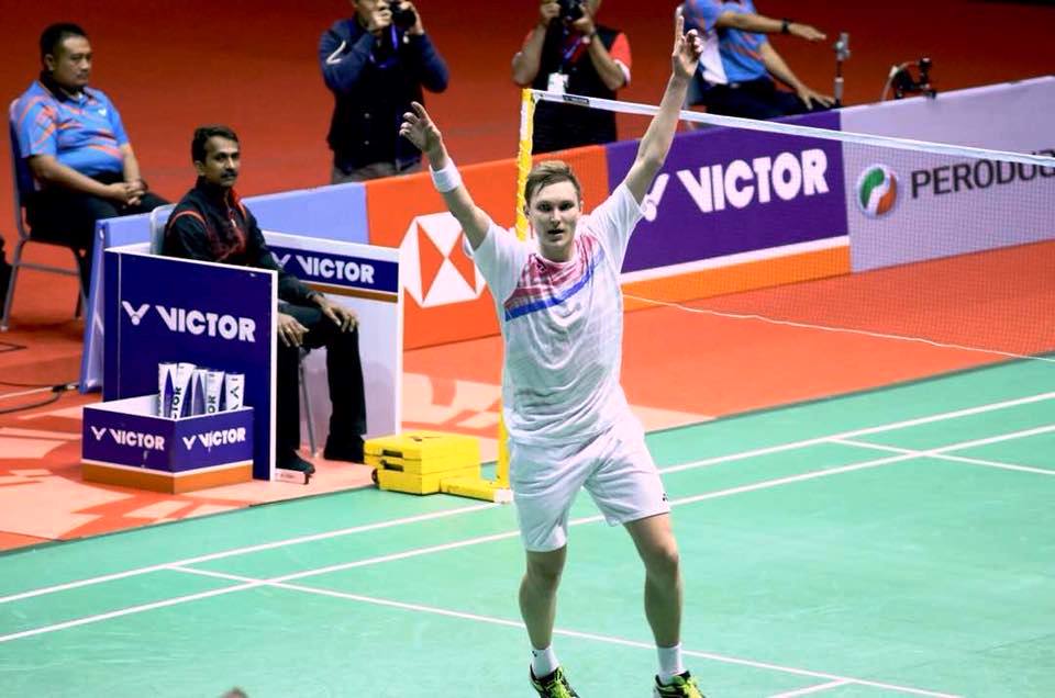 丹麦世界第一兼男单世冠安赛龙，众望所归夺冠。-摘自马羽总FB-