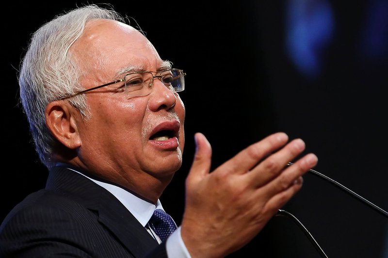 Prime Minister Datuk Seri Najib Tun Razak delivers his speech at Police Pensioners Congregation at Putra World Trade Cente (PWTC) in Kuala Lumpur January 15, 2018. u00e2u20acu201d Picture by Yusof Mat Isa