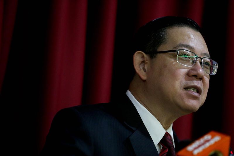 Penang Chief Minister Lim Guan Eng speaking during a press conference in his office at Komtar, January 12, 2018. u00e2u20acu201d Picture by Sayuti Zainudin