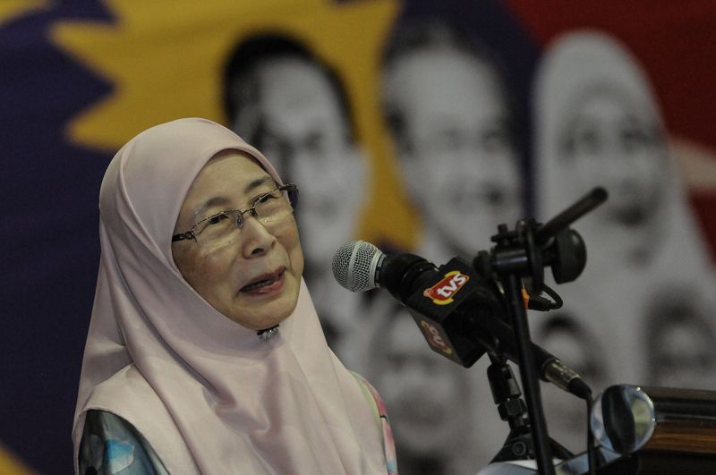 President of Wanita Pakatan Harapan Malaysia Datuk Seri Dr Wan Azizah Wan Ismail during Launch of Wanita Pakatan Harapan Malaysia and Woman Agenda in Kajang January 6, 2018. u00e2u20acu201d Picture by Miera Zulyana