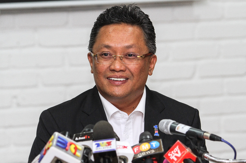 Barisan Nasional Strategic Communication director Datuk Seri Abdul Rahman Dahlan speaks during the press conference about Ijok settler land at Cyber Garden Office View February 14, 2018. u00e2u20acu201d Picture by Shafwan Zaidon