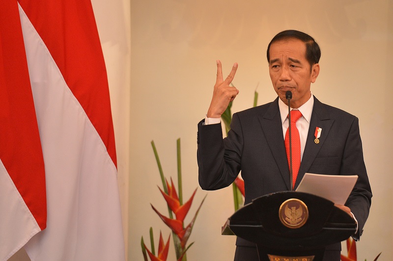 Indonesian President Joko Widodo delivers a speech at the Foreign Ministry office in Jakarta, Indonesia in this picture provided by Antara Foto February 12, 2018. u00e2u20acu2022 Reuters pic