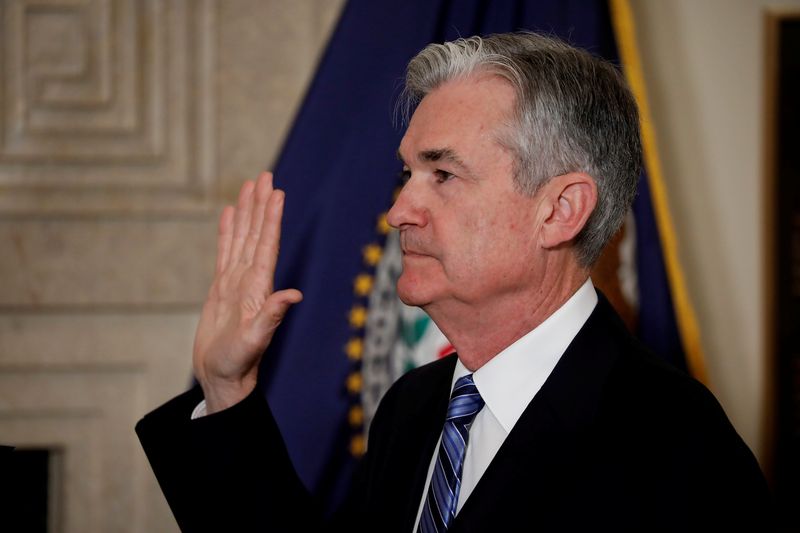 Federal Reserve Chairman Jerome Powell takes the oath of office administered by Federal Reserve Board member Randal Quarles at the Federal Reserve in Washington DC, February 5, 2018. u00e2u20acu201d Reuters pic