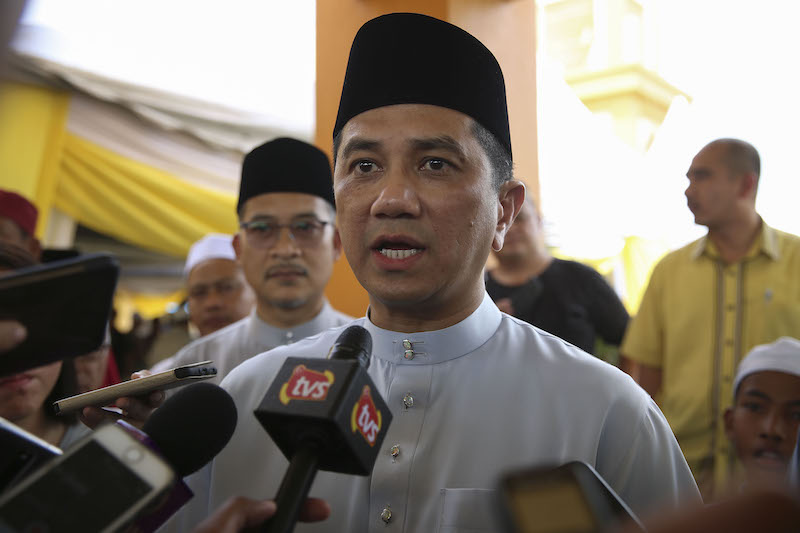 Selangor Mentri Besar Datuk Seri Azmin Ali speaks to journalists after Friday prayers at Masjid As-Syarif in Klang March 23, 2018. u00e2u20acu201d Picture by Yusof Mat Isa
