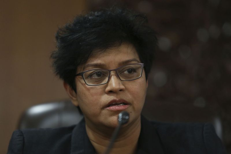 Minister in the Prime Minister's Department Datuk Seri Azalina Othman speaks during a media briefing at Parliament in Kuala Lumpur on March 27, 2018. u00e2u20acu2022 Picture by Yusof Mat Isa
