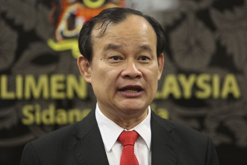 Beruas MP Datuk Ngeh Koo Ham speaks during a press conference at Parliament in Kuala Lumpur March 27, 2018. u00e2u20acu2022 Picture by Yusof Mat Isa