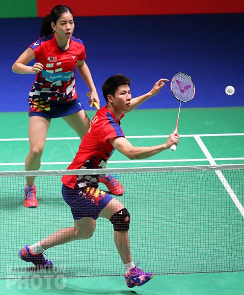 新科德羽赛冠军吴顺发/赖洁敏首圈败北。-摘自Badminton Photo-