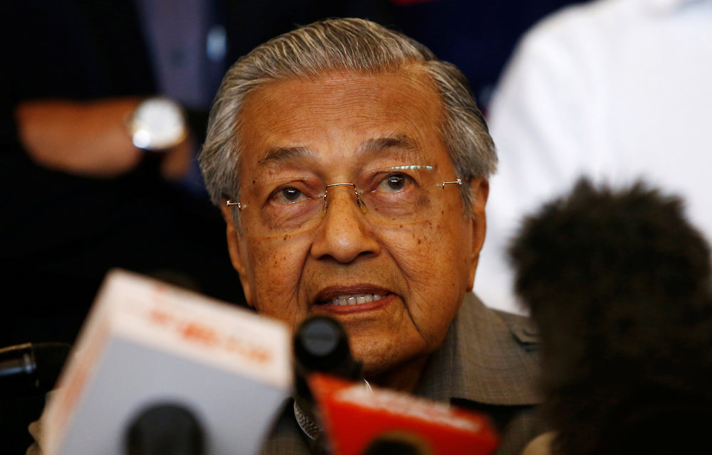 Tun Dr Mahathir Mohamad speaks during a news conference following the general election in Petaling Jaya May 10, 2018. u00e2u20acu201d Reuters pic