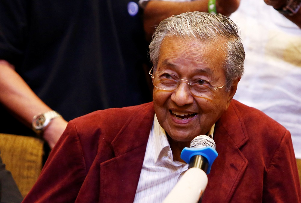 Tun Dr Mahathir Mohamad speaks during a news conference in Petaling Jaya May 10, 2018. u00e2u20acu201d Reuters pic