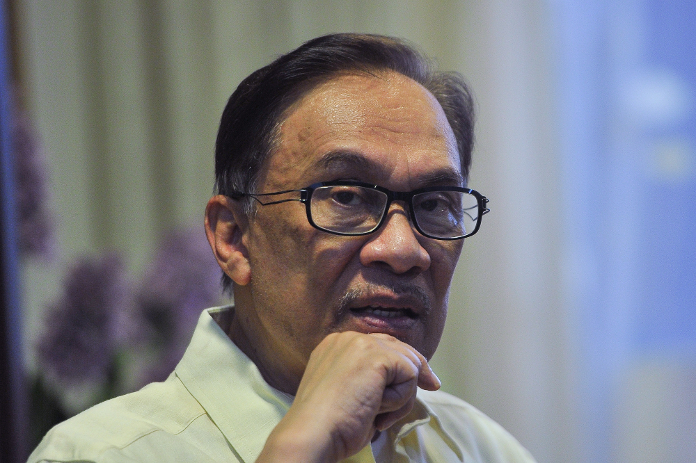 Datuk Seri Anwar Ibrahim speaks during an interview at his house in Bukit Segambut, Kuala Lumpur May 16, 2018. u00e2u20acu201d Picture by Shafwan Zaidon