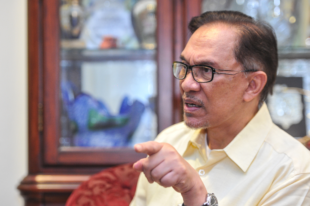 Datuk Seri Anwar Ibrahim speaks during an interview at his house in Bukit Segambut, Kuala Lumpur May 16, 2018. u00e2u20acu201d Picture by Shafwan Zaidon
