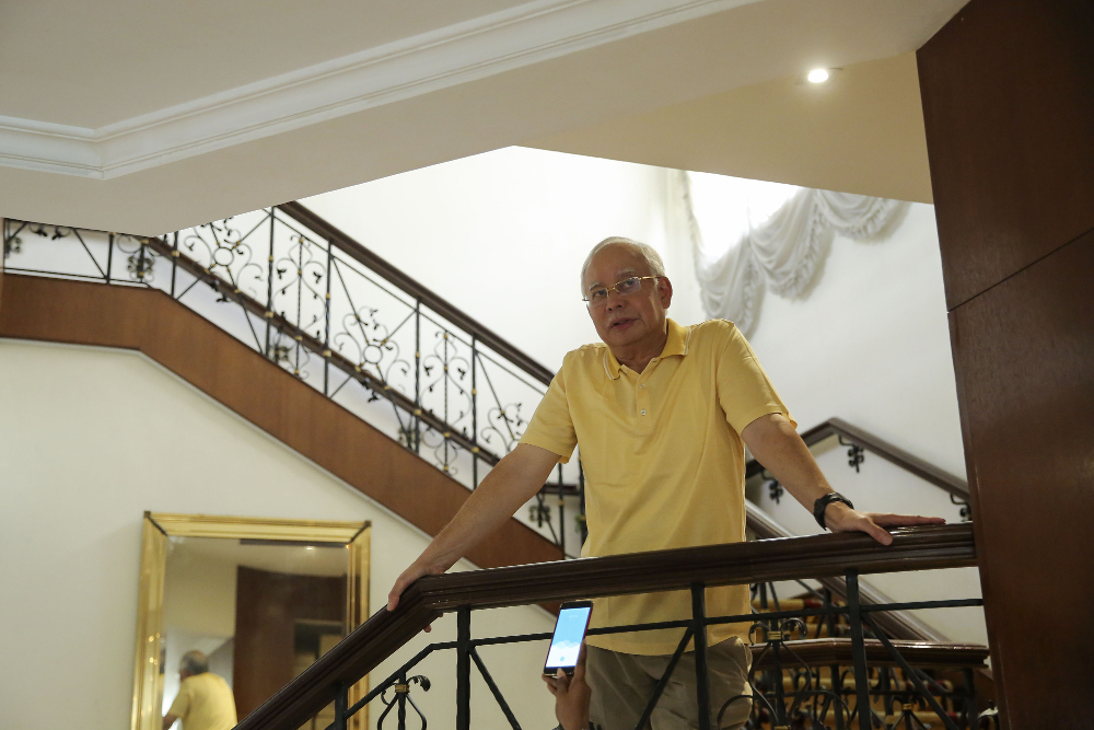 Former prime minister Datuk Seri Najib Razak speaks to Malay Mail during an interview inside his private residence in Kuala Lumpur May 19, 2018. u00e2u20acu201d Picture by Yusof Mat Isa