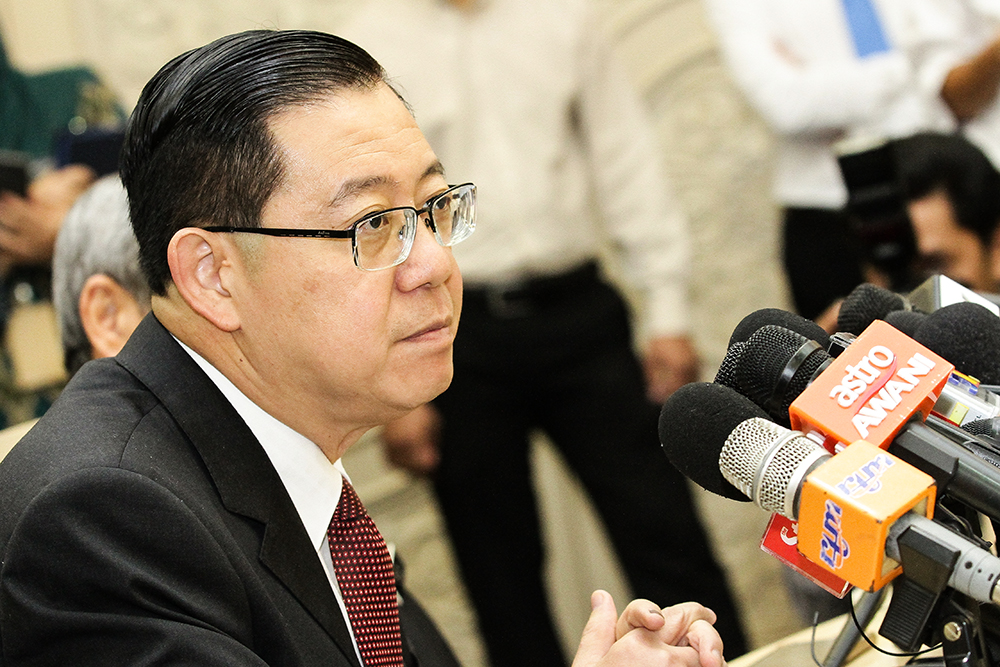 Minister of Finance Lim Guan Eng speaks during a press conference in Putrajaya May 22, 2018. u00e2u20acu201d Picture by Miera Zulyana