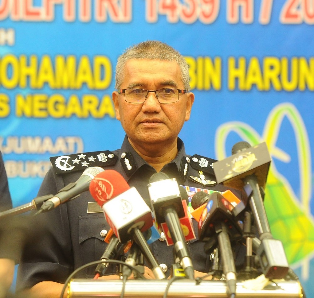 IGP Tan Sri Mohamad Fuzi Harun speaks during a press conference in Kuala Lumpur May 25, 2018. 