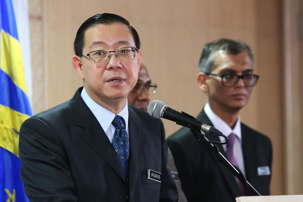 Finance Minister Lim Guan Eng speaks during a press conference at the Ministry of Finance in Putrajaya May 31, 2018. u00e2u20acu201d Picture by Azinuddin Ghazali 