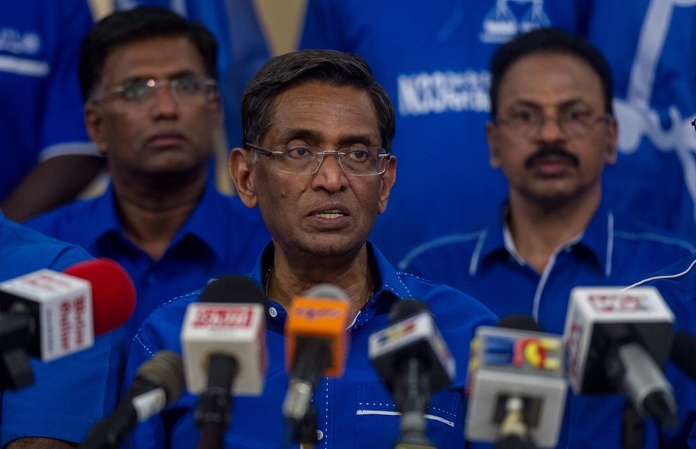 MIC president Datuk Seri Dr S. Subramaniam speaks during a press conference in Kuala Lumpur 18 April 2018. u00e2u20acu201d Bernama pic
