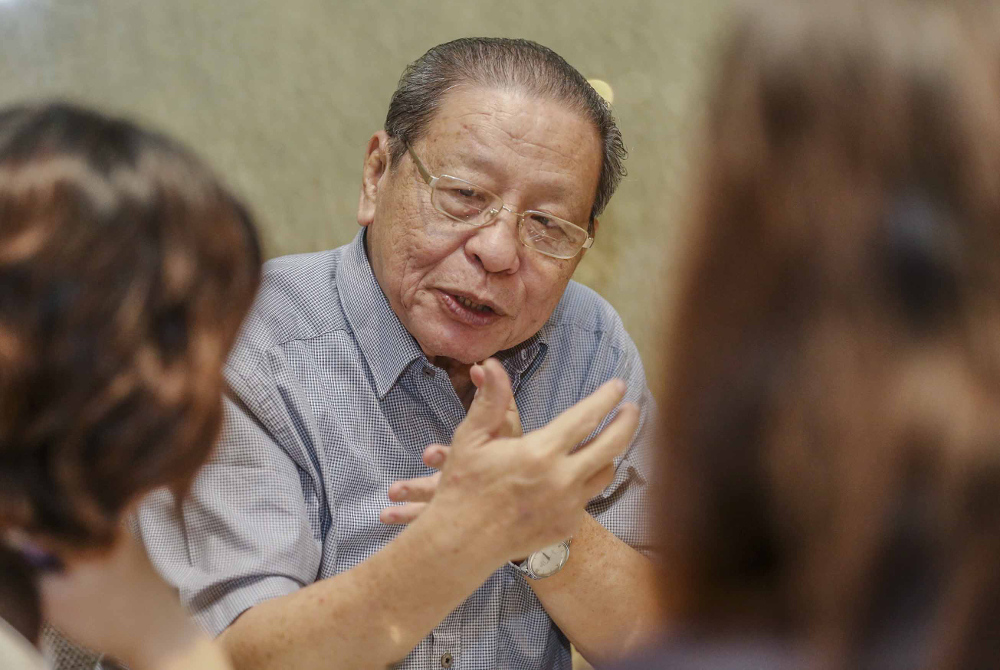 DAP adviser Lim Kit Siang speaks to Malay Mail during an interview in Sheraton, Petaling Jaya May 27, 2018. u00e2u20acu201d Picture by Firdaus Latif