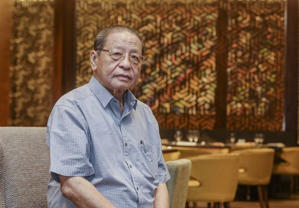 DAP adviser Lim Kit Siang poses for a photograph after an interview in Sheraton, Petaling Jaya May 27, 2018. u00e2u20acu201d Picture by Firdaus Latif