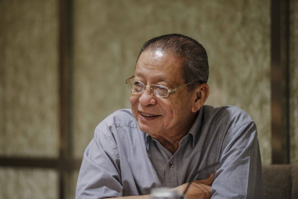 DAP adviser Lim Kit Siang speaks to Malay Mail during an interview in Sheraton, Petaling Jaya May 27, 2018. u00e2u20acu201d Picture by Firdaus Latif