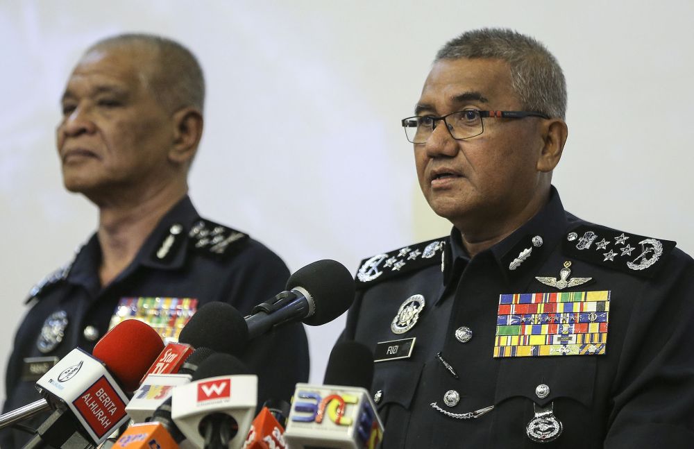 IGP Tan Sri Mohamad Fuzi Harun speaks to the media at Bukit Aman on May 4, 2018. u00e2u20acu201d Picture by Azneal Ishak