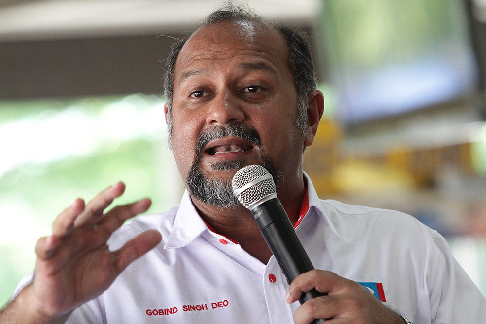 Gobind Singh Deo speaks during a press conference to announce Pakatan Harapanu00e2u20acu2122s u00e2u20acu02dcLocal Manifestou00e2u20acu2122 in Hulu Langat May 7, 2018. u00e2u20acu201d Picture by Miera Zulyana