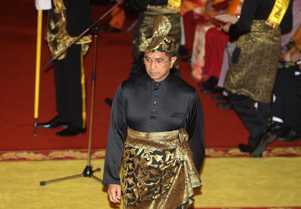 Datuk Seri Azmin Ali is sworn in as Selangor mentri besar in Shah Alam May 11, 2018. u00e2u20acu201d Picture by Zuraneeza Zulkifli