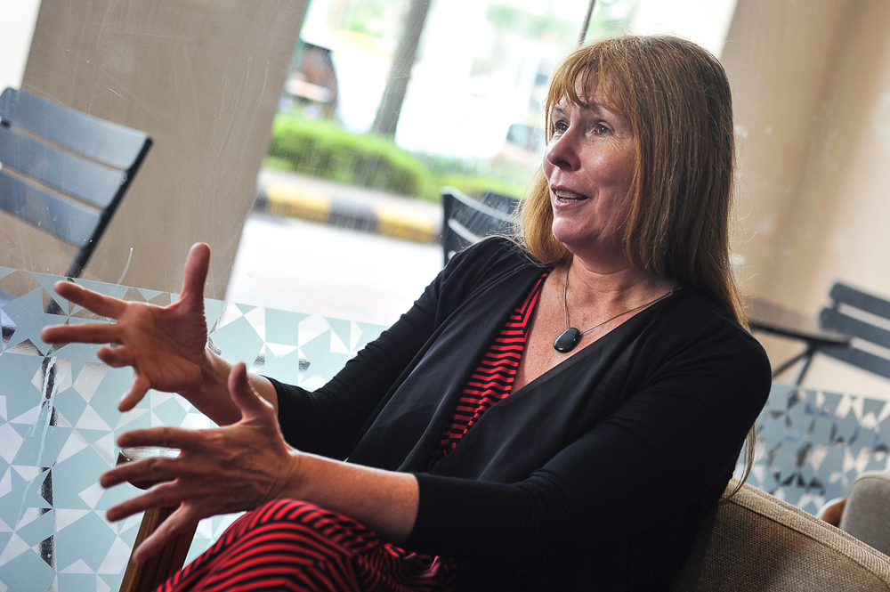 Sarawak Report editor Clare Rewcastle-Brown speaks during an interview at Amcorp Mall, Petaling Jaya May 21, 2018. u00e2u20acu201d Picture by Shafwan Zaidon