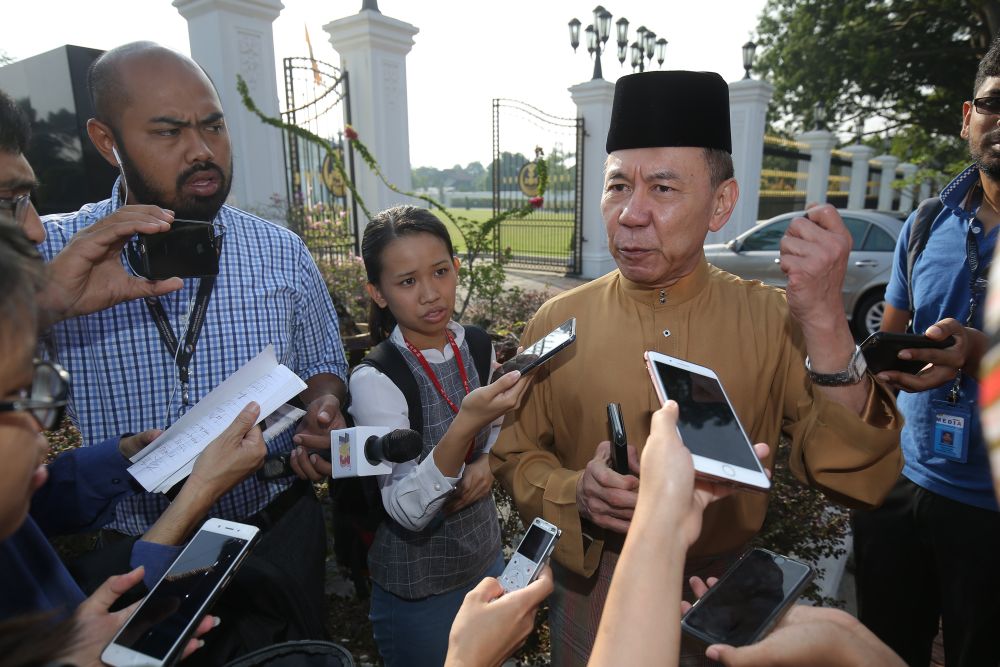 Perak Dewan Negara member Datuk Seri Annuar Zaini said the final decision on the formation of Perak's state government will only be made this afternoon, May 12, 2018. u00e2u20acu2022 Picture by Marcus Pheong