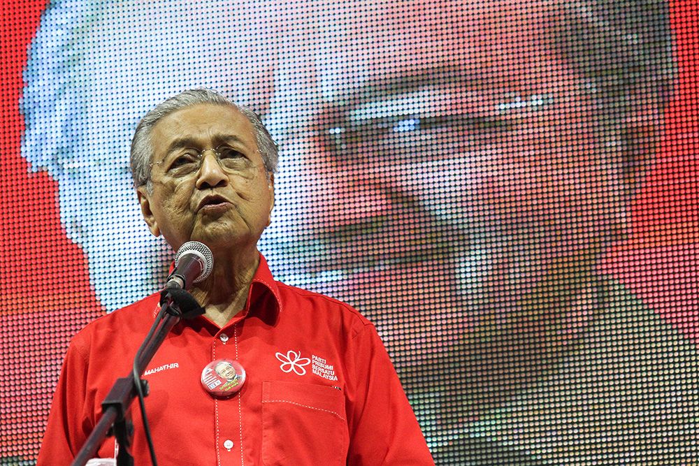 Tun Dr Mahathir Mohammad speaks during a Pakatan Harapan ceramah in Putrajaya on May 3, 2018. u00e2u20acu201dPicture by Miera Zulyana 