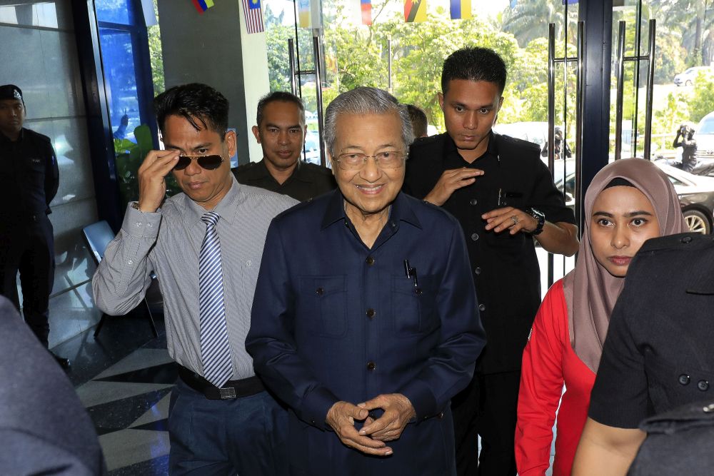 Tun Dr Mahathir Mohammad arrives at the Parti Pribumi Bersatu Malaysia headquarters in Petaling Jaya on May 17, 2018. u00e2u20acu201d Picture by Yusof Mat Isa