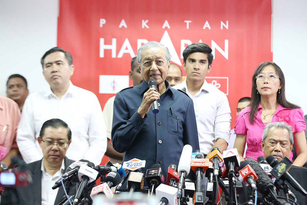 Newly elected Prime Minister Tun Dr Mahathir Mohamad attends a news conference in Menara Yayasan Selangor May 12, 2018. u00e2u20acu201d Picture by Azinuddin Ghazali
