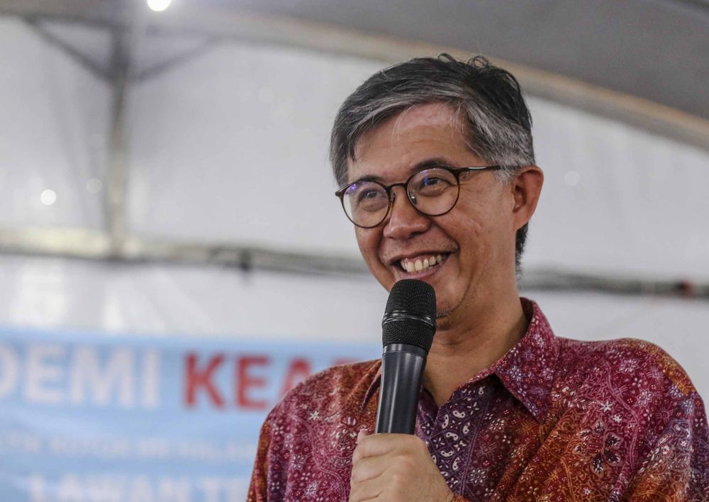 Former Batu MP Tian Chua speaks during the Majlis Kemenangan Rakyat Parlimen Batu in Sentul May 13, 2018. u00e2u20acu2022 Picture by Firdaus Latif