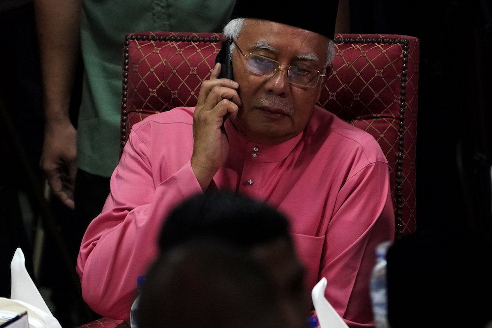 Former prime minister Datuk Seri Najib Razak attends Umno 72th anniversary celebrations in Kuala Lumpur May 11, 2018. u00e2u20acu201d Reuters pic