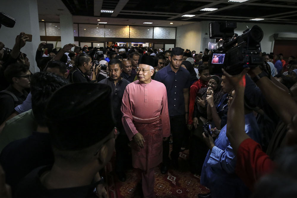 Datuk Seri Najib Razak attends special prayers for Umnou00e2u20acu2122s 72nd anniversary in Kuala Lumpur May 11, 2018. u00e2u20acu201d Picture by Azneal Ishak