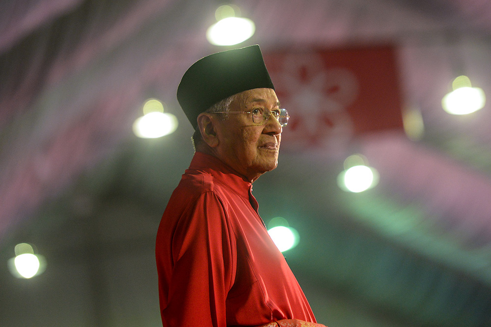 Prime Minister Tun Dr Mahathir Mohamad at the PPBM Iftar event in Putrajaya June 4, 2018. u00e2u20acu201d Picture by Mukhriz Hazim