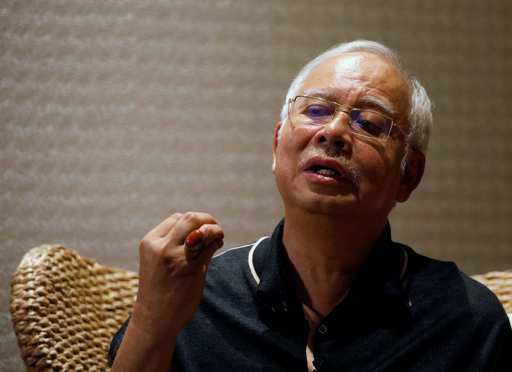 Datuk Seri Najib Razak speaks to Reuters during an interview in Langkawi June 19, 2018. u00e2u20acu201d Reuters pic