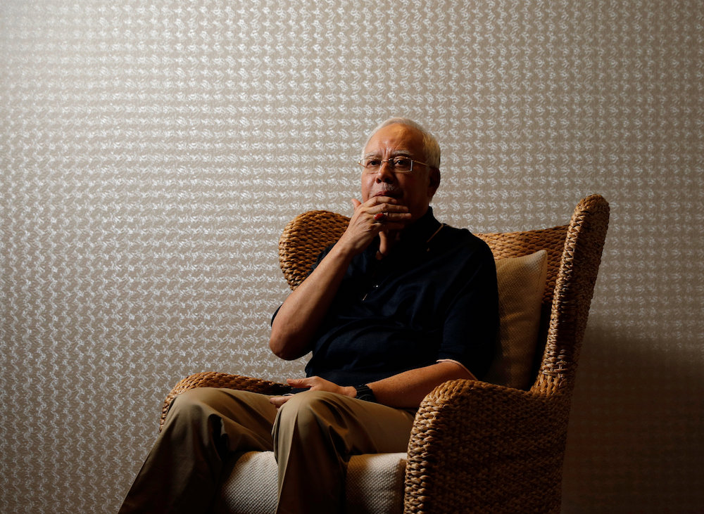 Datuk Seri Najib Razak speaks to Reuters during an interview in Langkawi June 19, 2018. u00e2u20acu201d Reuters pic