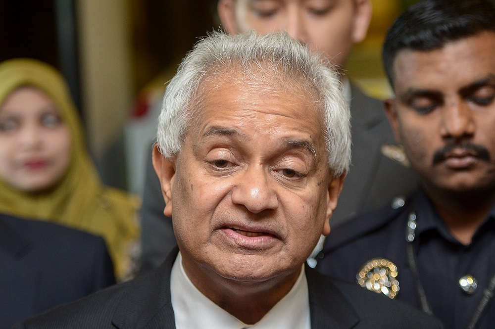 Attorney General Tommy Thomas speaks to reportrs at the Attorney General Chambers in Putrajaya June 6, 2018. u00e2u20acu201d Picture by Mukhriz Hazim