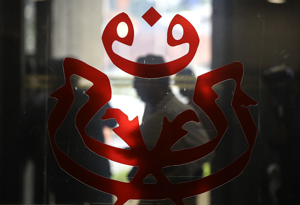 The Umno logo is seen at PWTC, Kuala Lumpur June 18, 2018. u00e2u20acu201d Picture by Azneal Ishak