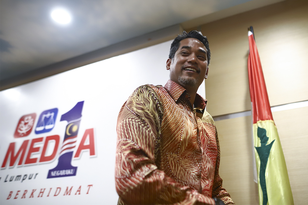 Khairy Jamaluddin speaks to media during a press conference in Kuala Lumpur June 20, 2018. u00e2u20acu201d Picture by Azneal Ishak