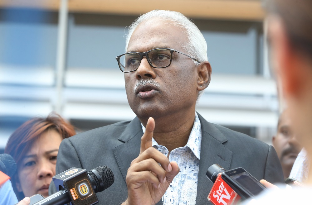 Klang MP Charles Santiago speaks to reporters in Shah Alam June 22, 2018. u00e2u20acu201d Picture by Zuraneeza Zulkifli